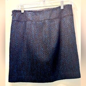 Ann Taylor Loft blue and black skirt
